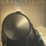 Affiche original chemin de Fer Exactitude par Fix-Masseau en 1979 - On linen