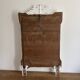Late 19th century mirror with decorated pediment. 105x80. White.