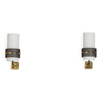 Pair of Italian mid-century wall sconces attr. to Stilnovo, 1960s