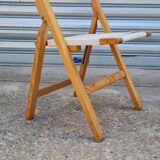 Folding chair in fabric and pine 1970
