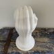 Vintage hand-shaped wall lamp in white ceramic