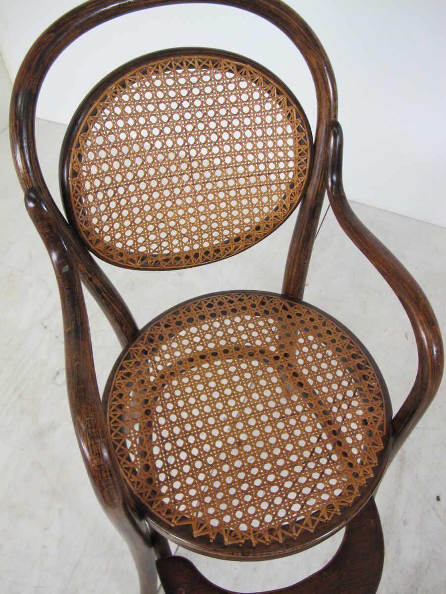 High chair for children in curved wood by Michael Thonet for Thonet
