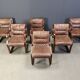 Asko Pajamies vintage leather plywood chairs from Finland, set of 6 - 1970s