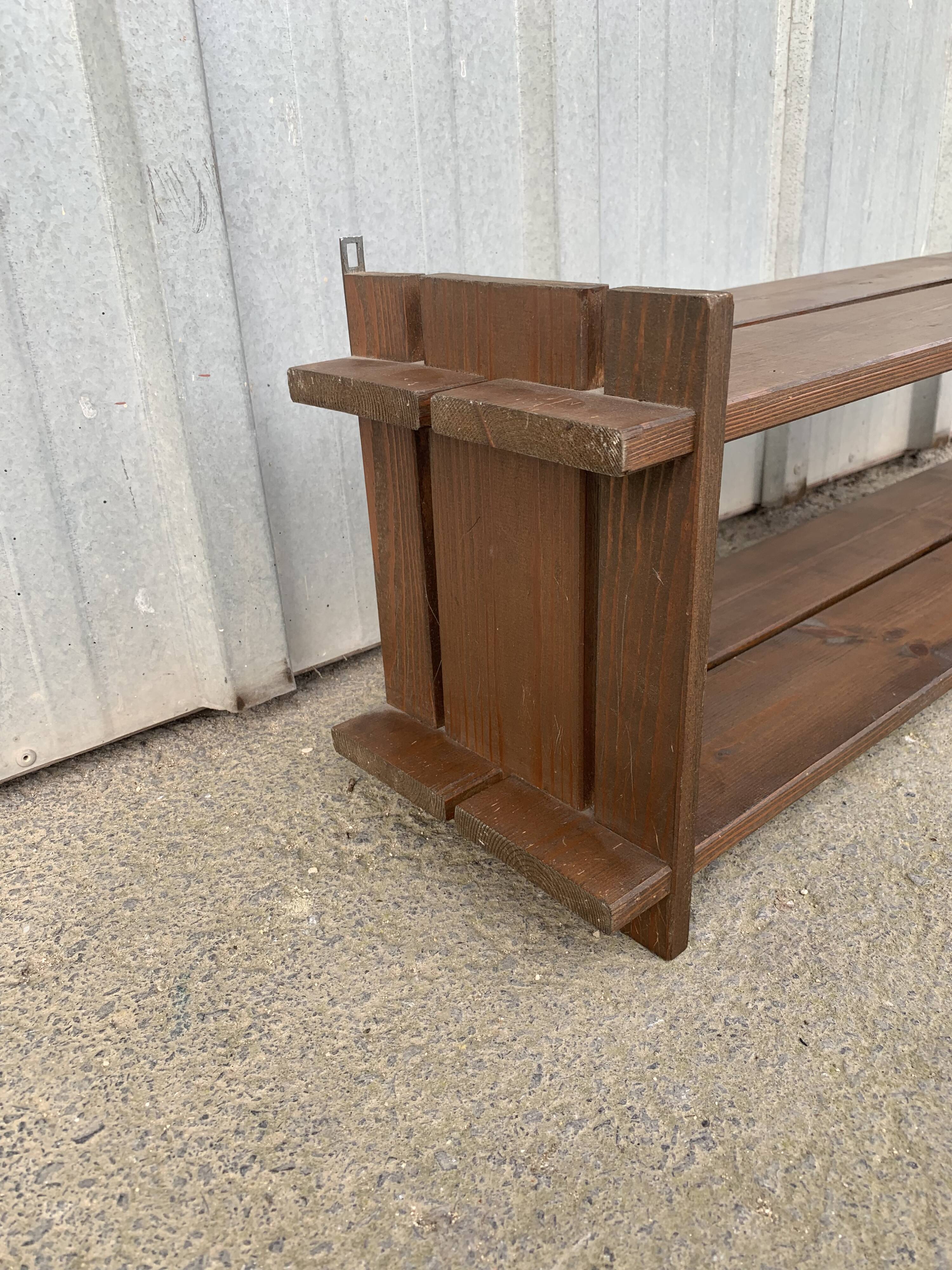 Antique wooden wall shelf