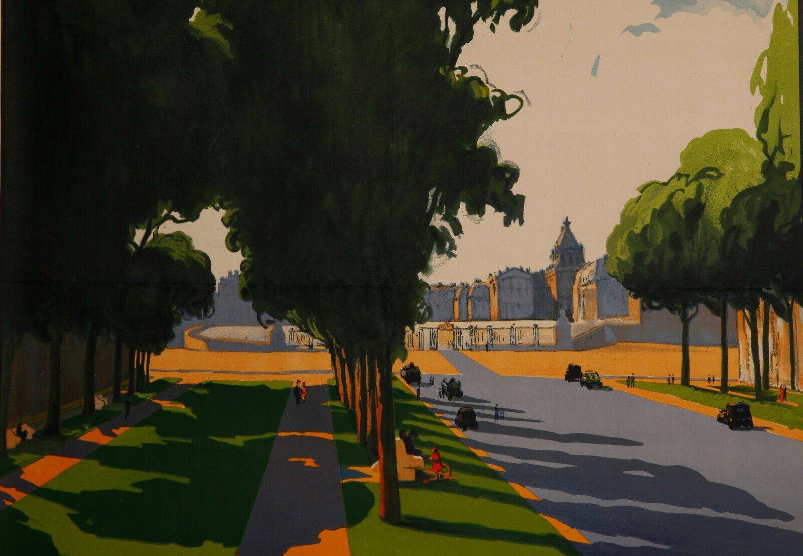 Poster René Aubert Versailles ideal stay State Railways Paris