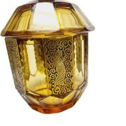 Art Deco oroplastic candy dish from Moser, Czechoslovakia, 1930s