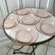 Lot de 6 assiettes creuses rosaline luminarc arcoroc torsadés années 60-70