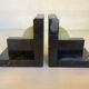 Pair of marble and onyx art deco bookends