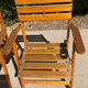 Paire de fauteuils pliants vintage en bois