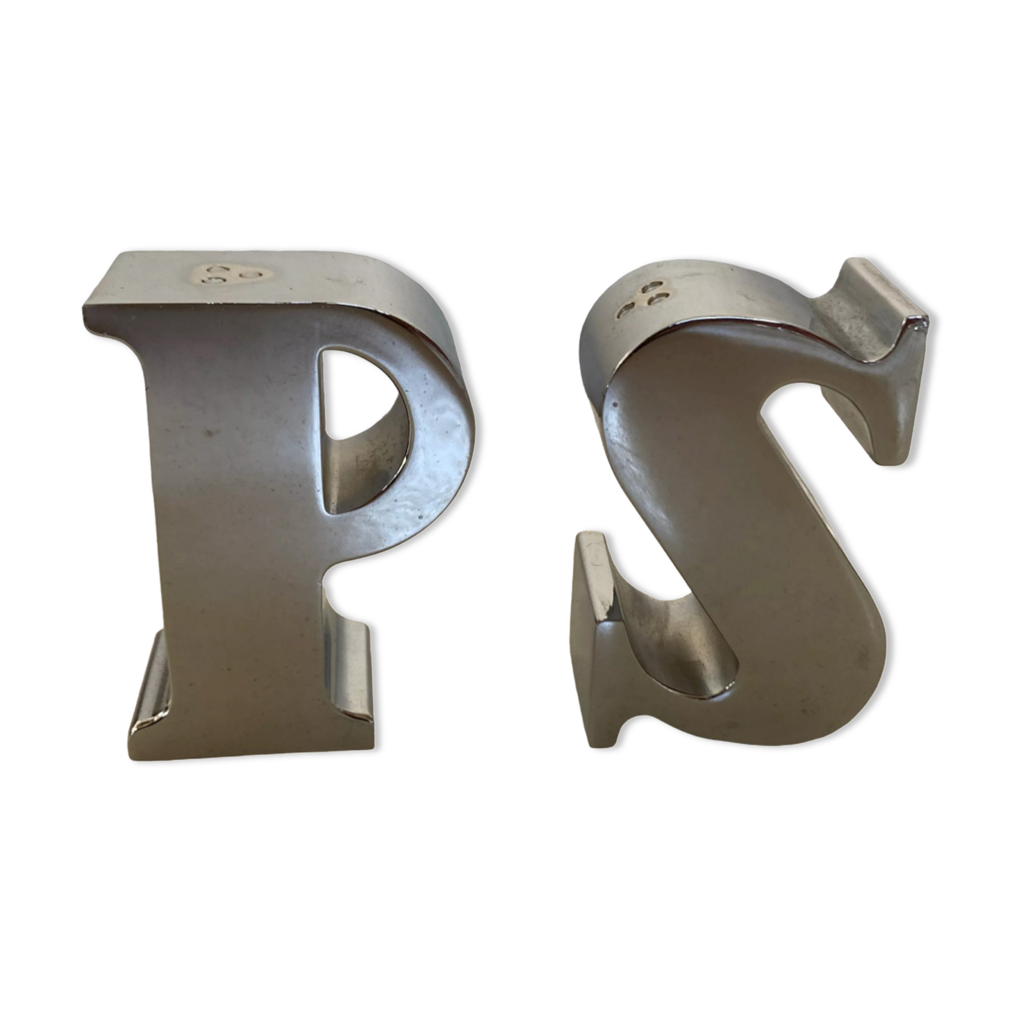Produit BHV set poivre et sel PS en métal chromé