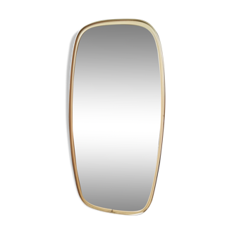 Asymmetric mirror shape free vintage brass 23x47cm