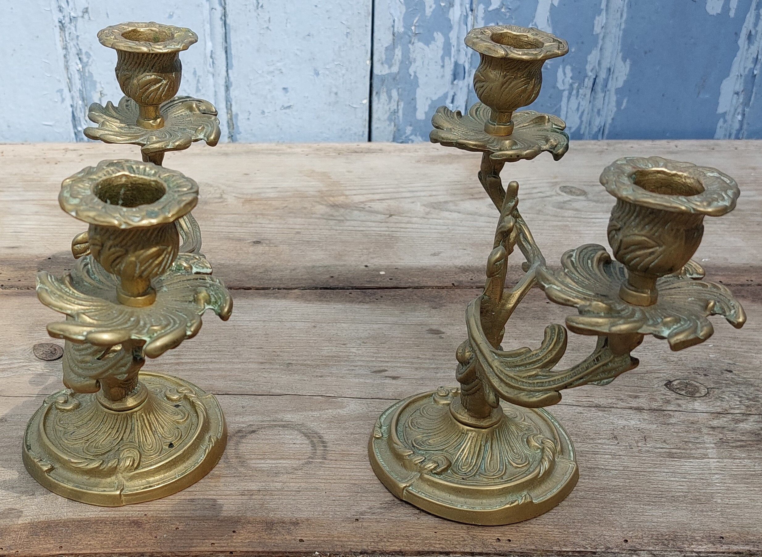 Bougeoirs en laiton