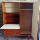Multifunction teak cabinet