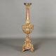 Bougeoir éclectique ancien en bois sculpté et doré, XIXe siècle