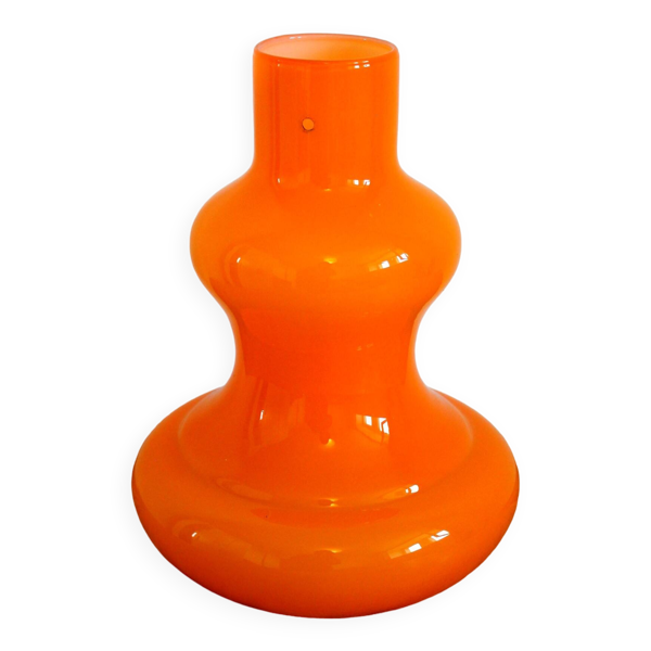 Suspension vintage space age orange opaline 70s