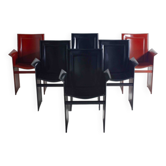 Set of postmodern "Solaria" chairs by Arrben Italy, 1980s