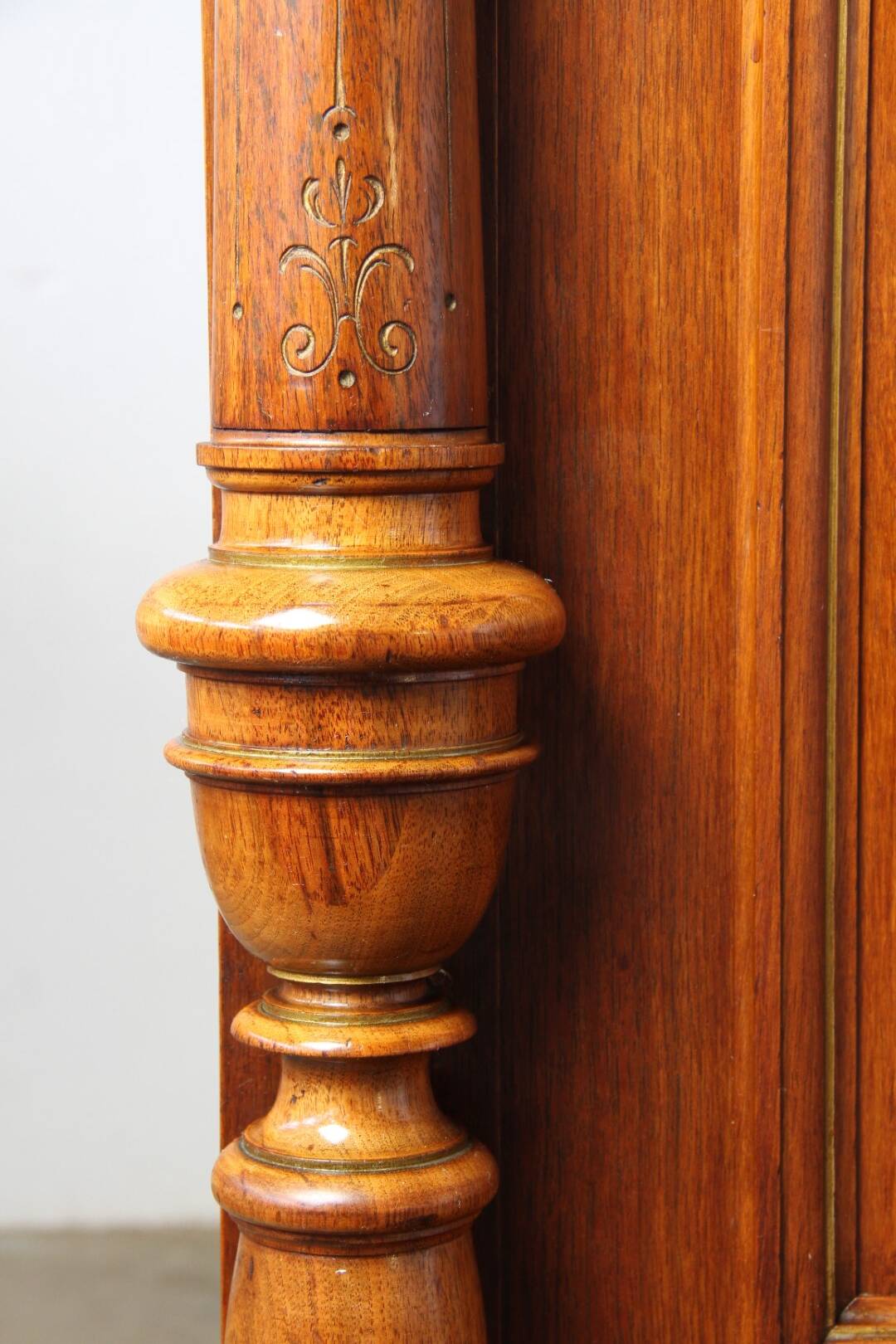 Vintage Antique Danish Solid mahogany Wood Cabinet, 1890s