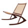 Rocking chair de style Fredrik Kayser des années 50 en teck.