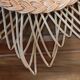 Vintage rattan sun mirror, 51 cm