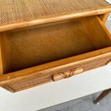 Rattan bedside table