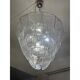 Contemporary Modern Clear "Petals" Glass Chandelier