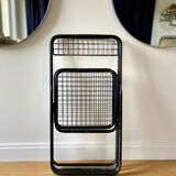 Pair of black lacquered metal "Ted Ned" chairs by Niels Gammelgaard, circa 1970-1980