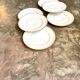6 flat plates in white and golden Limoges porcelain, Verlaine service
