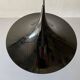 Black metal pendant lamp with trumpet design, 1960s, Italy.