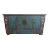 Vaisselier ancien en bois laqué bleu 175cm (C65.310)