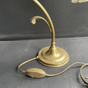 Table lamp – Golden brass and molded glass