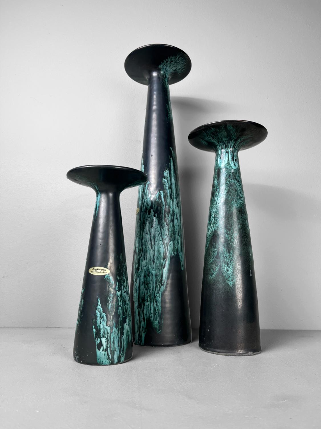 Set of 3 vases by Otto Keramik Germany