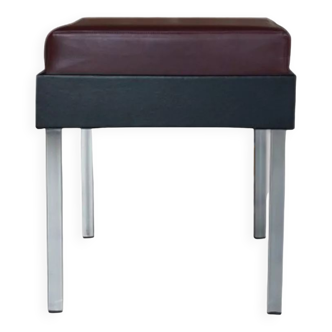 50s strafor stool chrome and faux leather