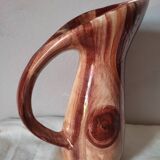 Earthenware decanter in false wood