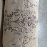 Mahogany wood/fabric bench circa 1900