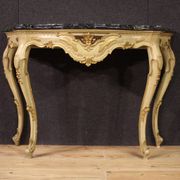 Console italienne laquée et dorée, 20e siècle