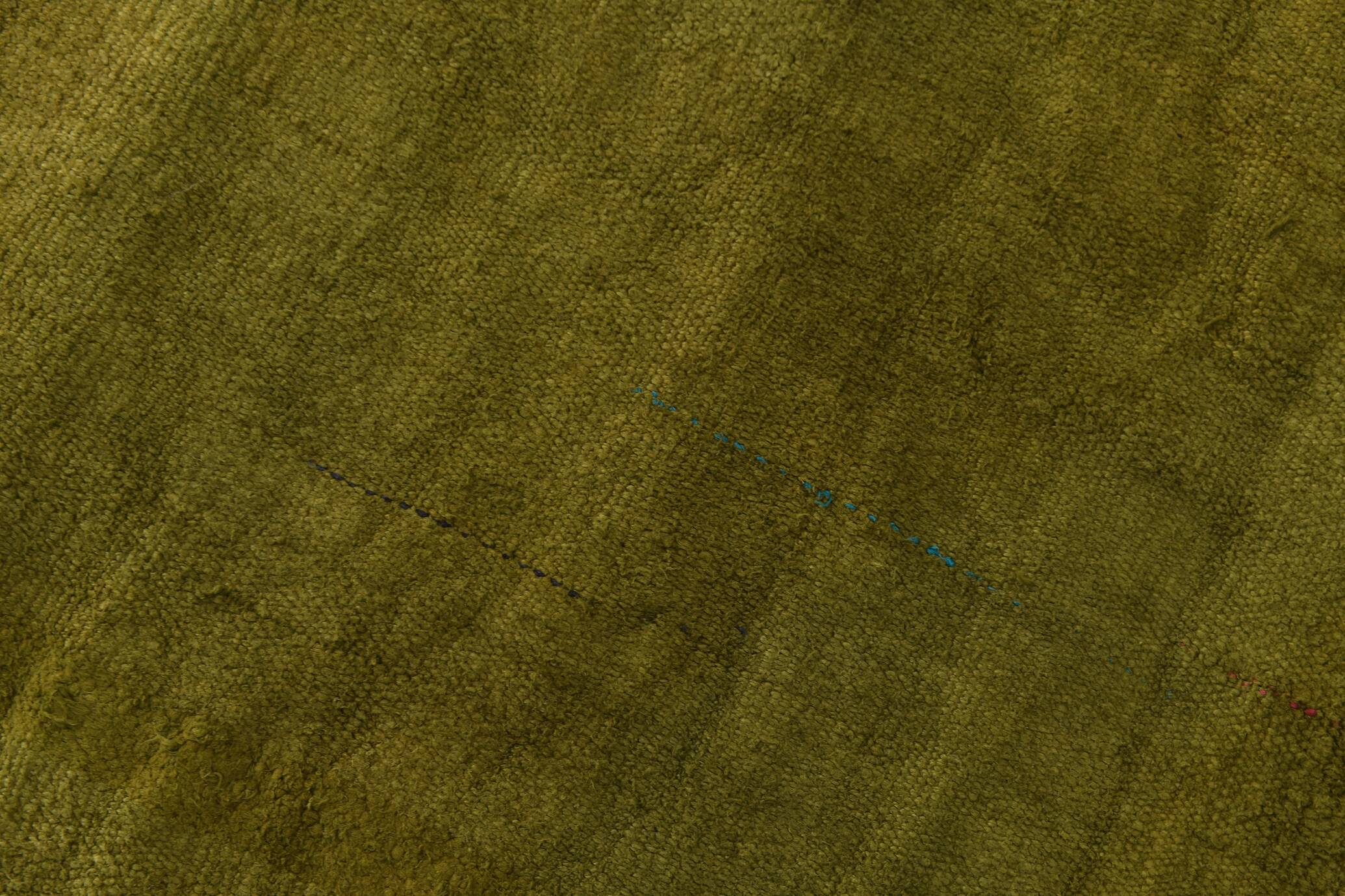 5x7 Shades Of Green Vintage Kilim Rug, 143x220Cm