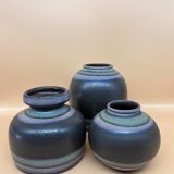Trio of vases 70s
