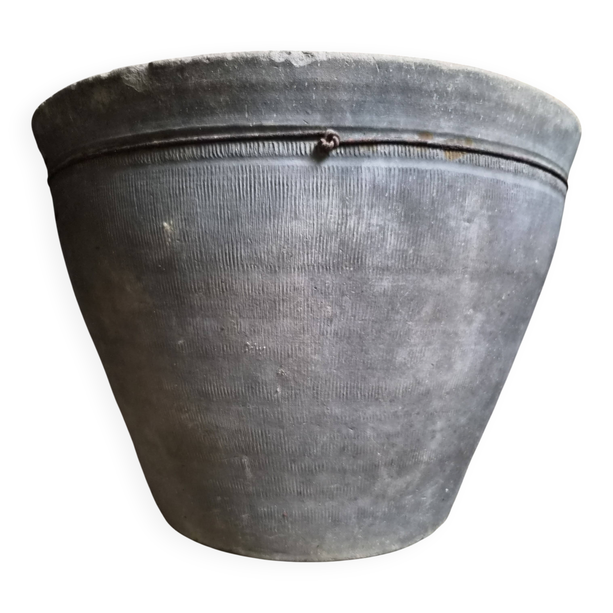 Antique terracotta planter – 19th-century laundry tub XXL