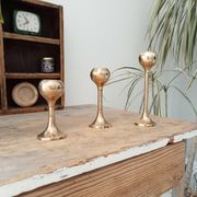 Set of 3 vintage scandinavian candle holders 50s/60s