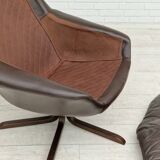 1970s, Vintage Danish leather armchair by H.W.Klein, original condition.