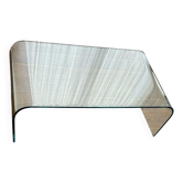 Table basse en verre courbé 12 mm, 110 × 60 cm
