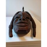 African wooden mask from Ivory Coast, Baoulé