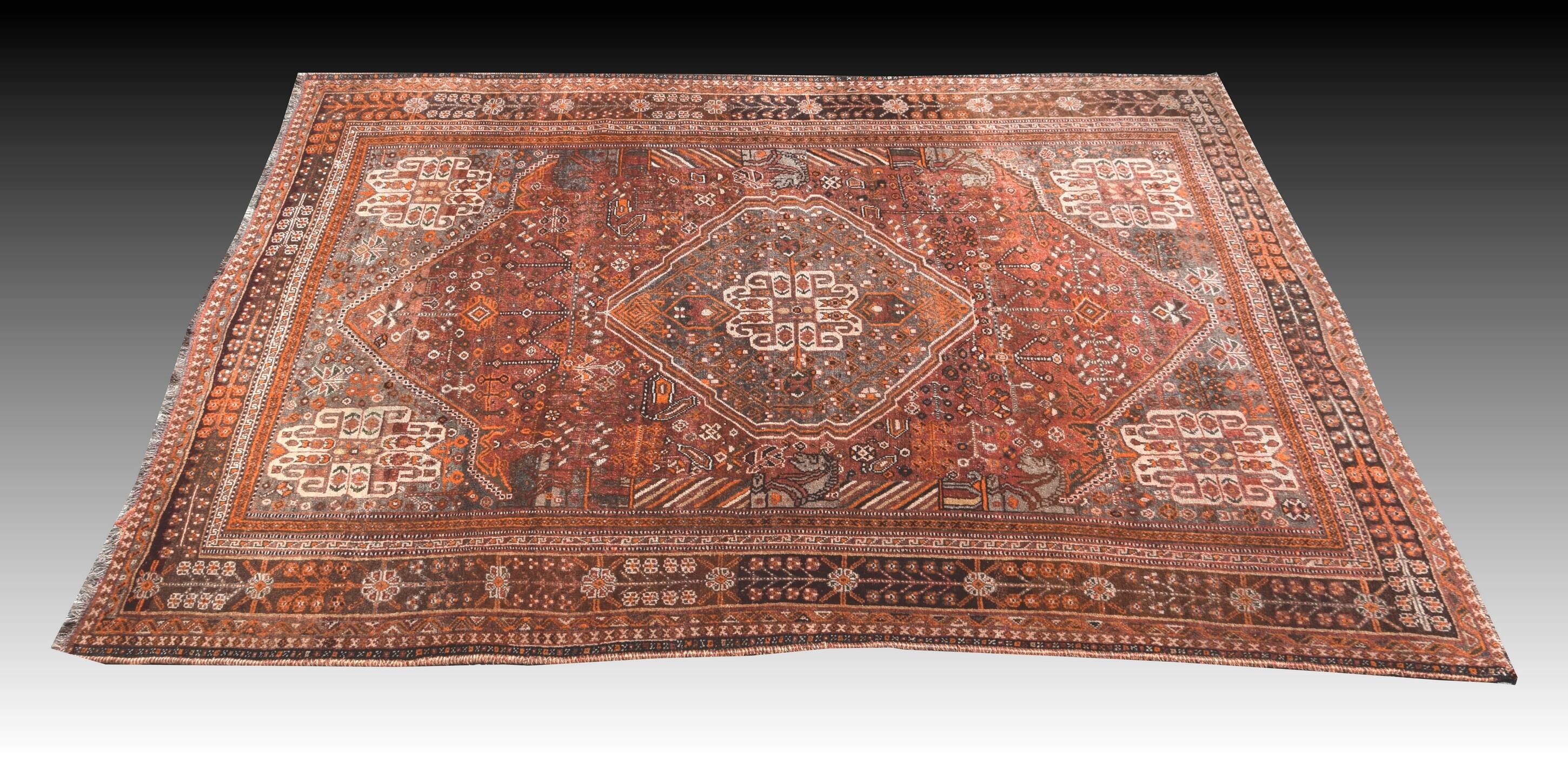 Tribal Oriental Rugs: 2.96 X 2.07 Meters