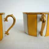 2 tasses avec sous tasses porcelaine de Limoges vintage