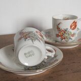 Lot of 2 coffee cups with plates