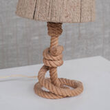French mid-century rope table lamp