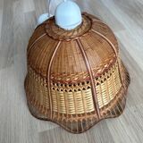 Vintage wicker pendant light