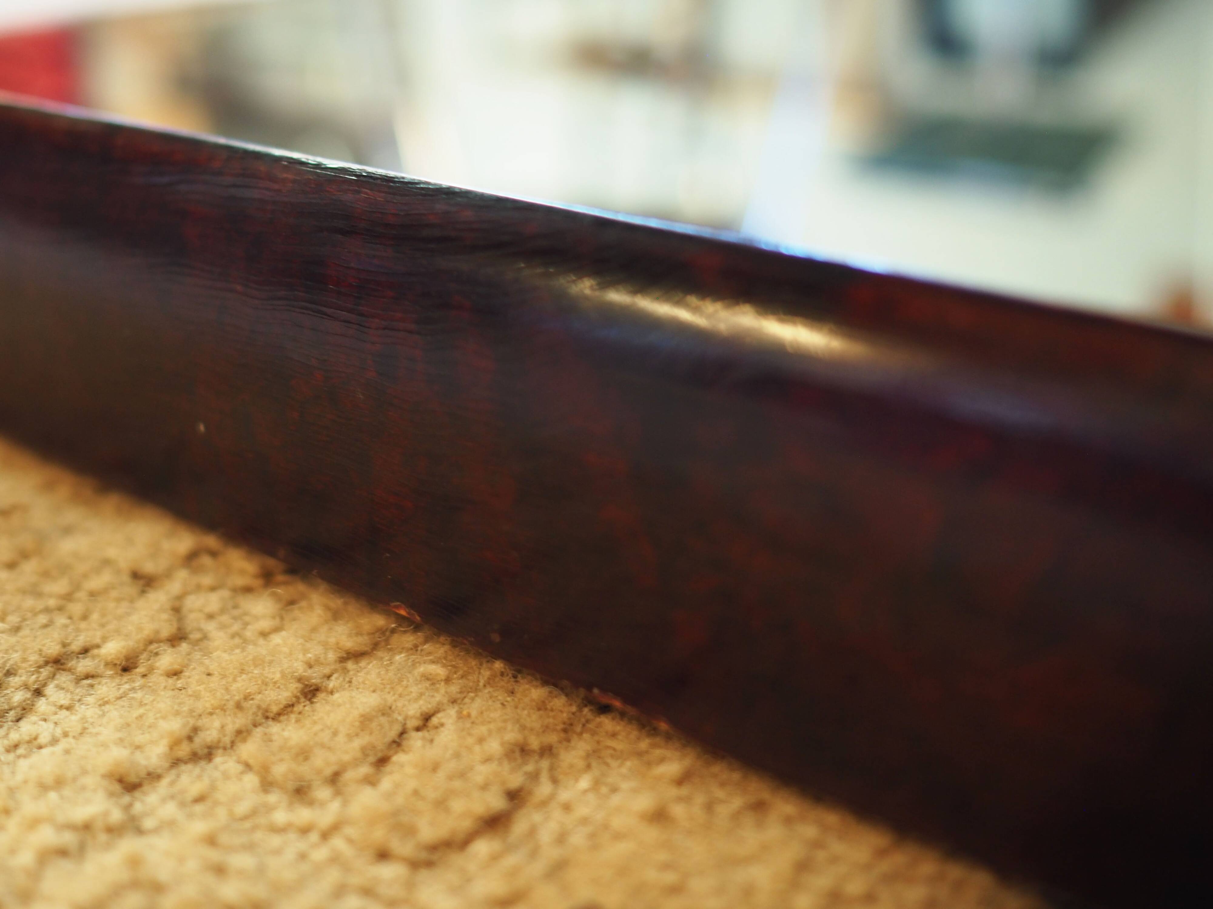 Mirror in mahogany frame, Italian design, 1970s, production: Italy