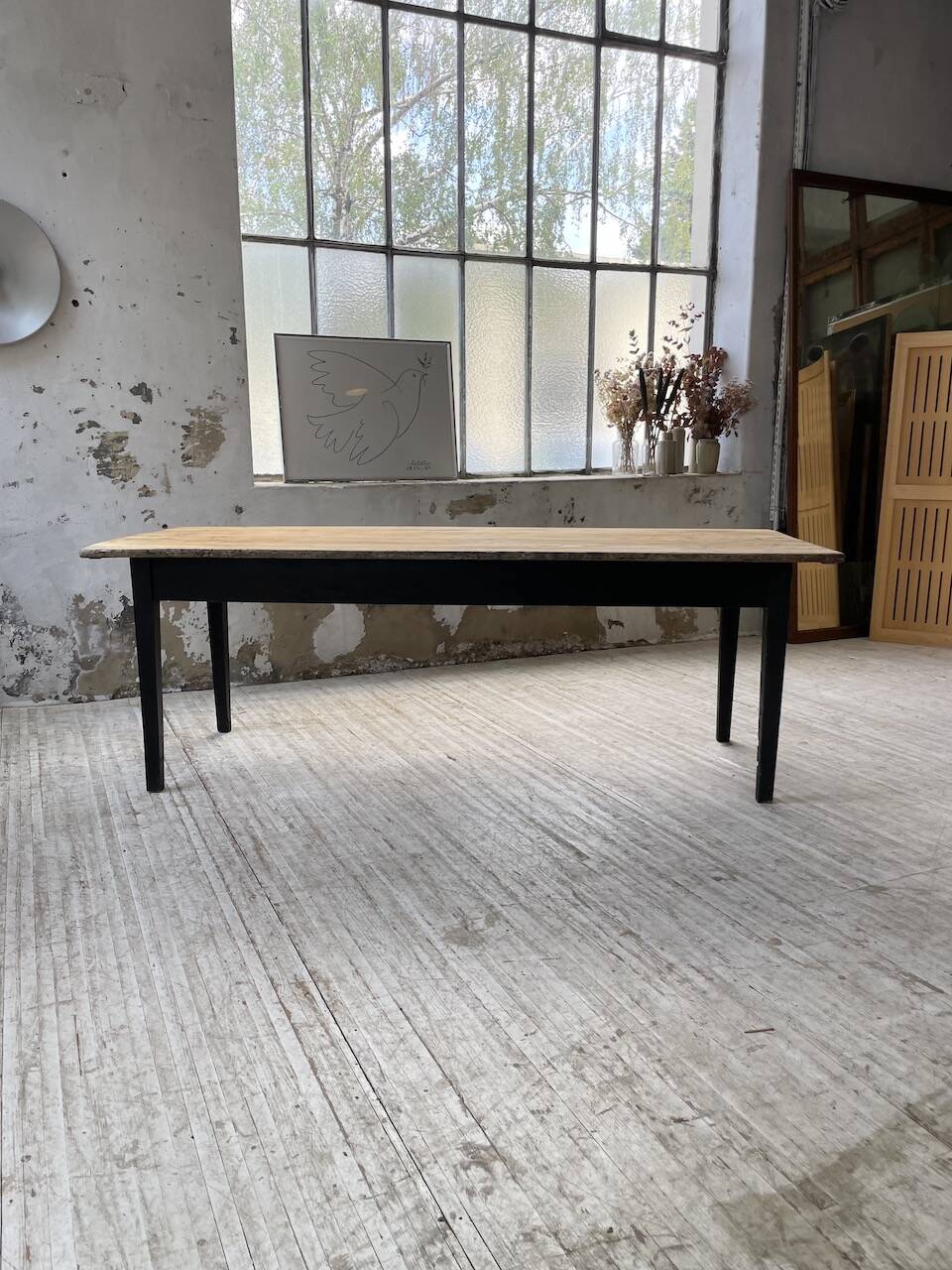 2m pine and oak farmhouse table