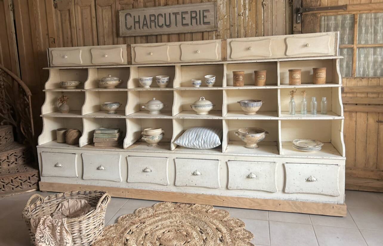 Exceptional old grocery store furniture - dresser